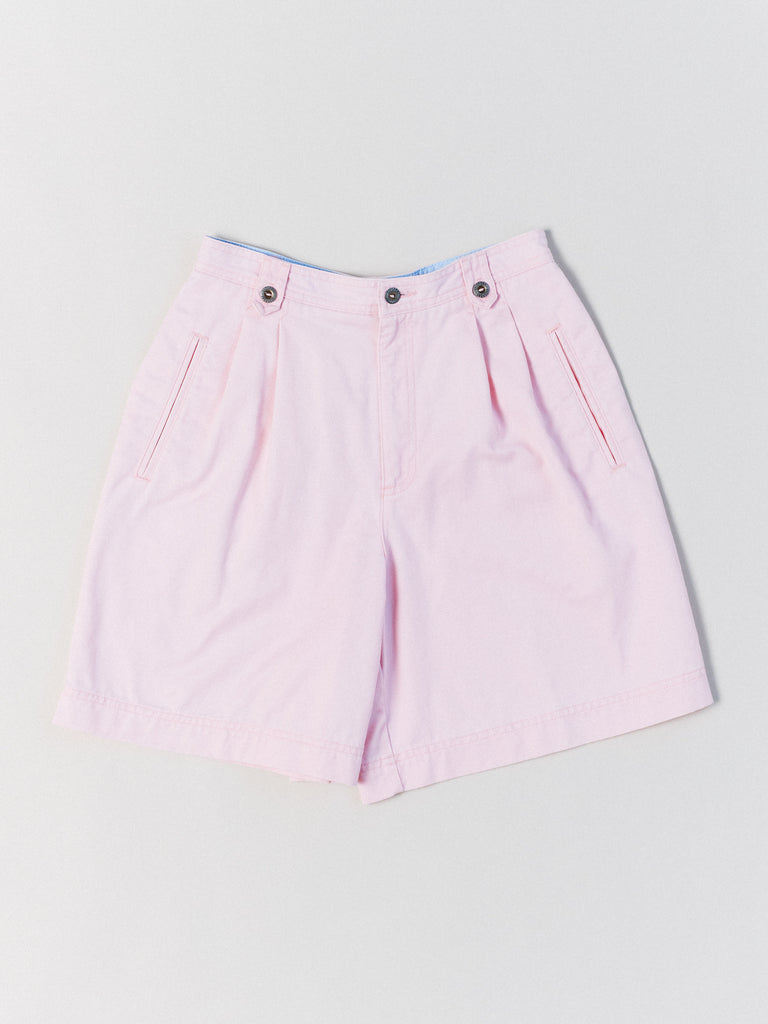 1990s Candy Pink High Waist Petite Cotton Shorts by Liz Claiborne Vintage Akimbo